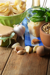 Ingredients for pesto sauce