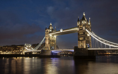 Tower bridge at night, London
