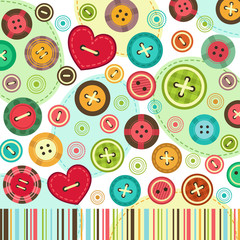 trendy colored  background of set buttons vector