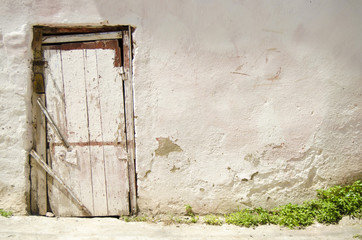 White wall and door