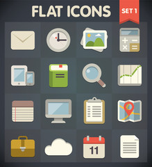 Universal Flat Icons for Web and Mobile Applications Set 1