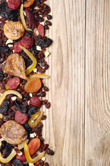 Background with dried fruits