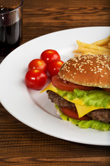 Delicious hamburger