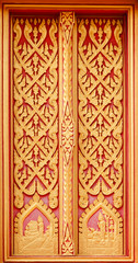 wooden carving thai temple