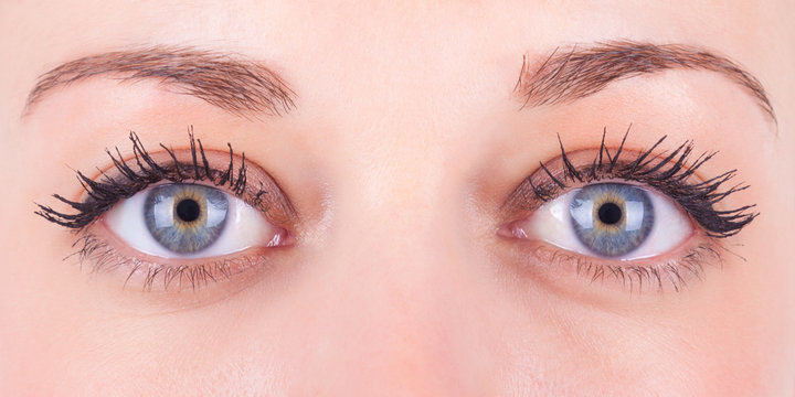 Beautiful close up of a caucasian women's eyes - Caucasian peopl
