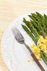 Asparagus dish with eggs