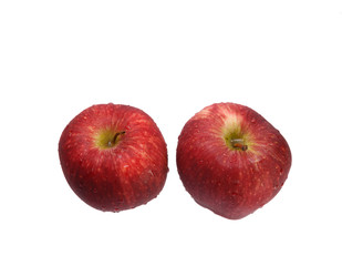 red apples isolate white background