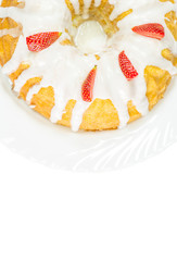 Cheese Pound Cake Coated With Sugar Glaze