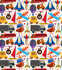 seamless transport pattern © notkoo2008