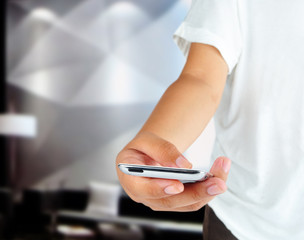 hand playing mobile phone