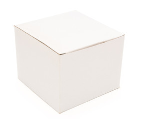 closed white box with clipping path