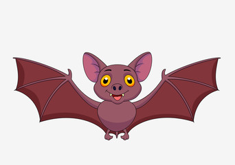 Bat cartoon flying
