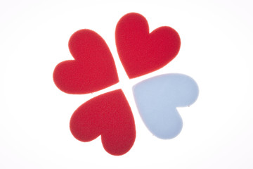 Red and White hearts