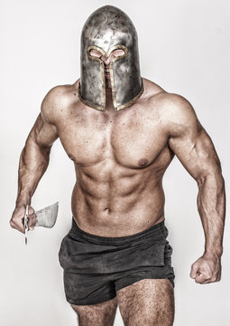 Madieval warrior is getting on the fight