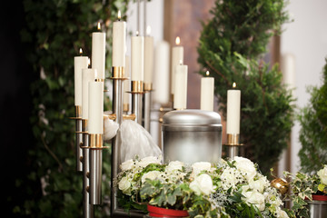 Grief - urn Funeral and cemetery