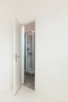View of the shower through an open door