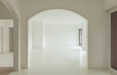 White apartment Interior, view of the rooms