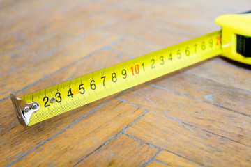 tape-measure on the floor