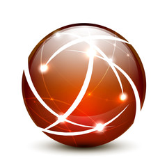 Fototapeta premium Vector communication globe icon concept
