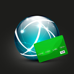 Global payment vector concept icon