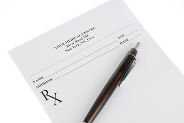 Naklejka premium Prescription isolated on white background
