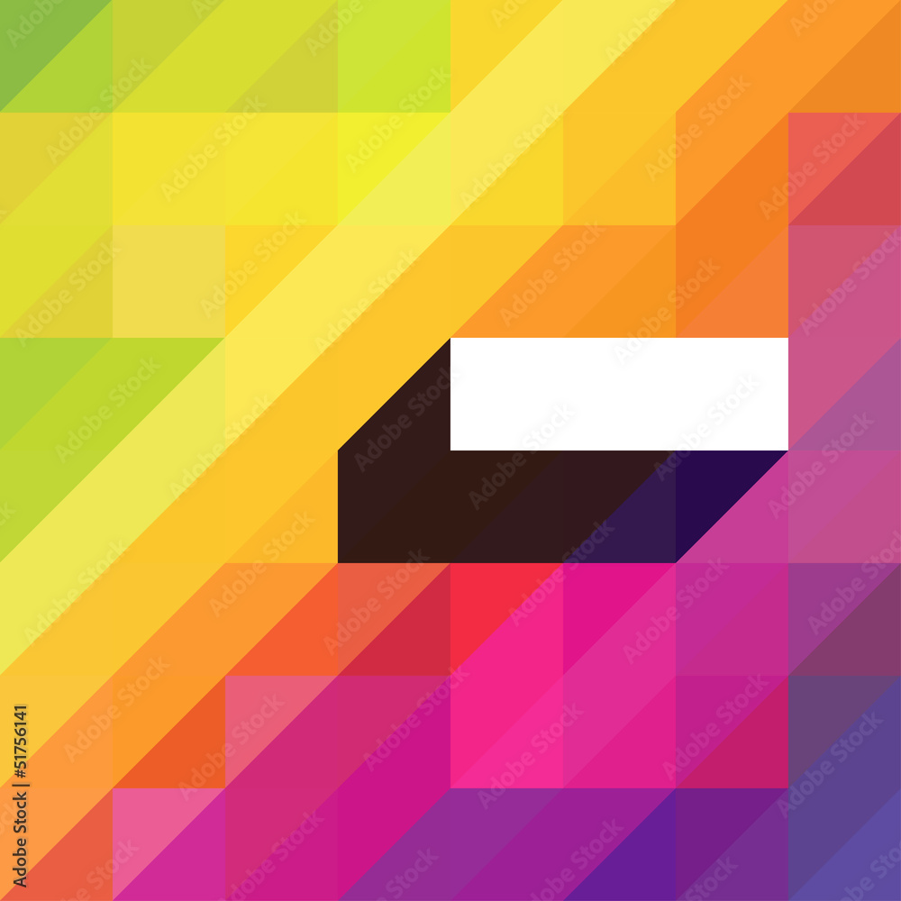 Poster Colorful abstract background with diagonal shapes and space for