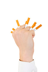 Hand With Broken Cigarettes