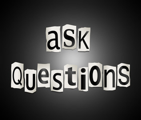 Ask questions concept.