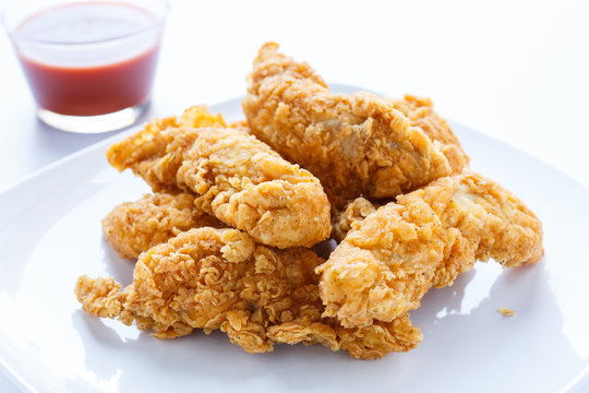Chicken Strips with Hot Pepper Sauce