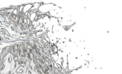 abstract background of splashing silver