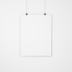paper card on white wall