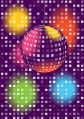 modern vector disco ball background