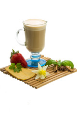 Coffee Late with Flower, mint, star-anise and cinnamon