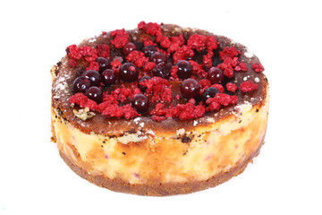 cheesecake with raspberries
