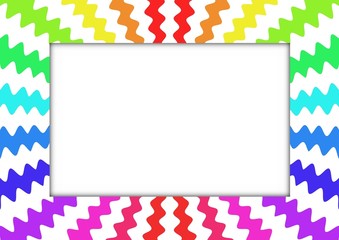 Zig Zag Rainbow Frame