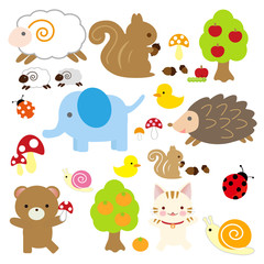 可愛い動物のイラスト