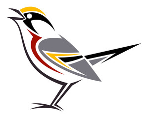 Stylized bird --- Chestnut-sided Warbler