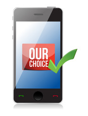 our choice concept illustration design