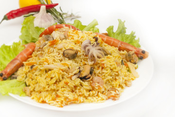 Seafood pilaf