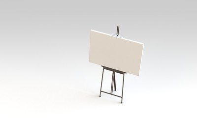 Easel isolated and canvas