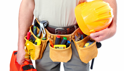 Worker with a tool belt.