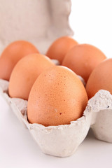 close up on fresh eggs