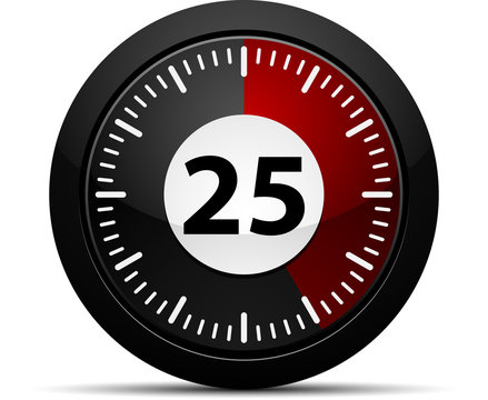 25 Minutes Timer Stock Vector | Adobe Stock