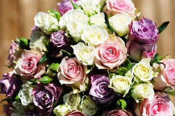 Brides vibrant flowers