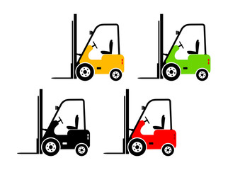 Forklift truck icons