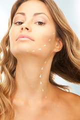 Naklejka premium woman ready for cosmetic surgery