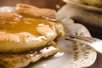 Pancakes with syrup