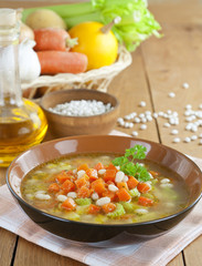 Bean soup with pumpkin