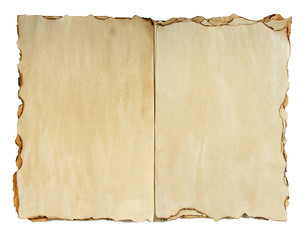 Old paper isolated on white