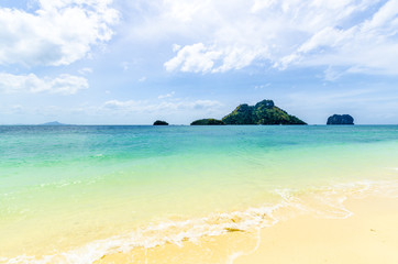 Beautiful tropical beach on the island in Thailand